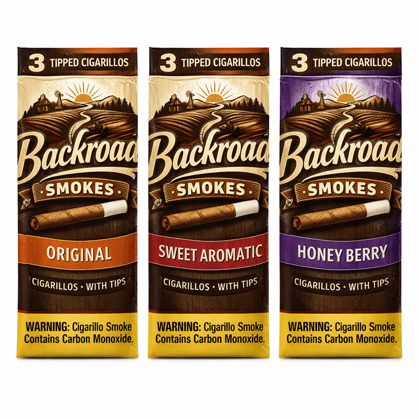 Backroad Smokes box packaging